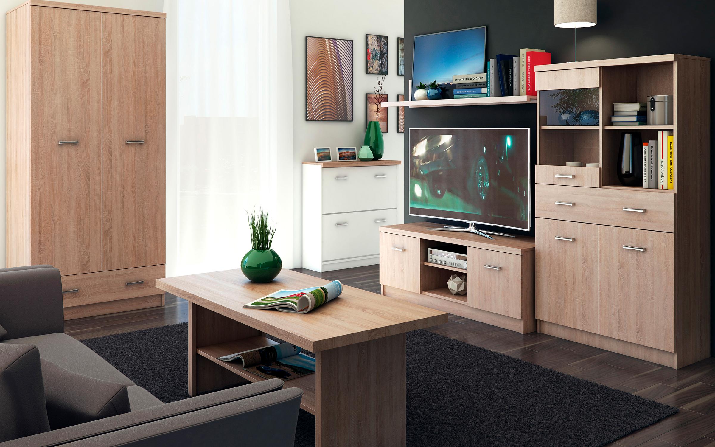 Masuta de cafea Mix, stejar sonoma  2